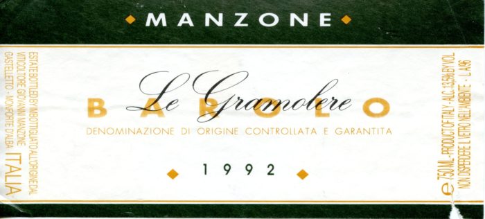 Barolo - 1992 - Manzone
