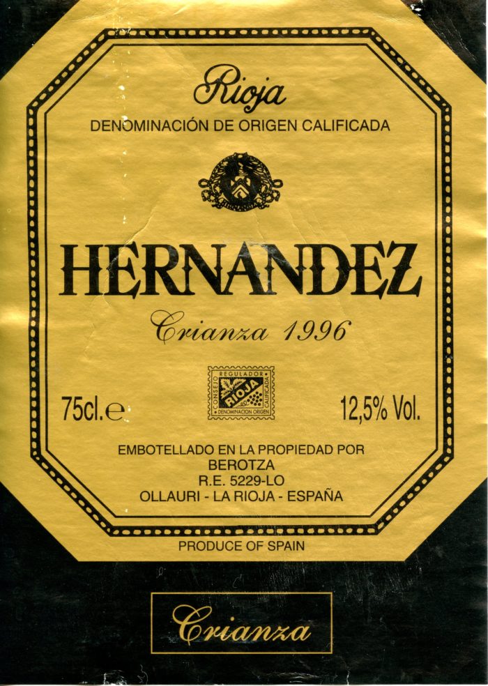 Rioja - 1996 - Bertoza